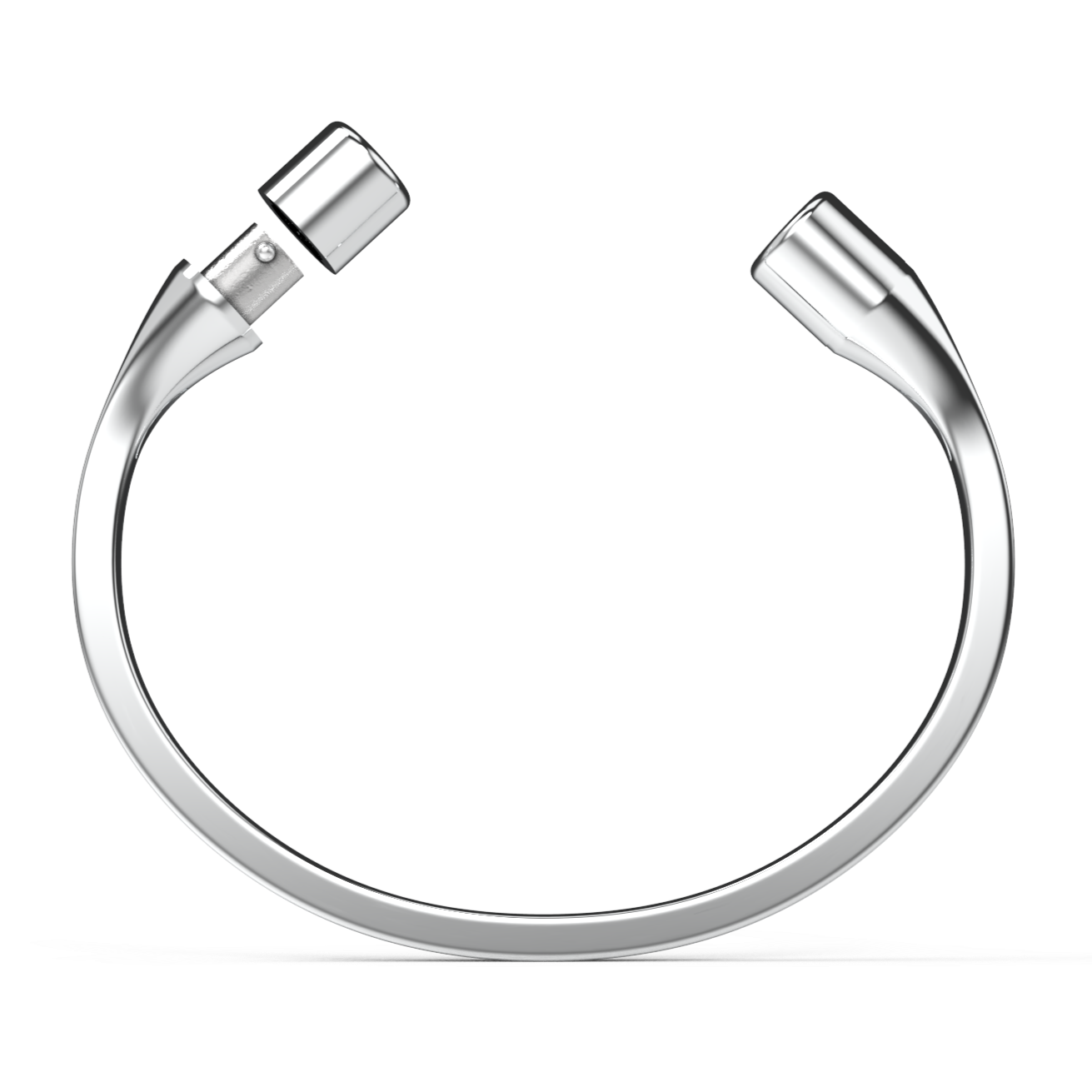 Jonc carré argent massif