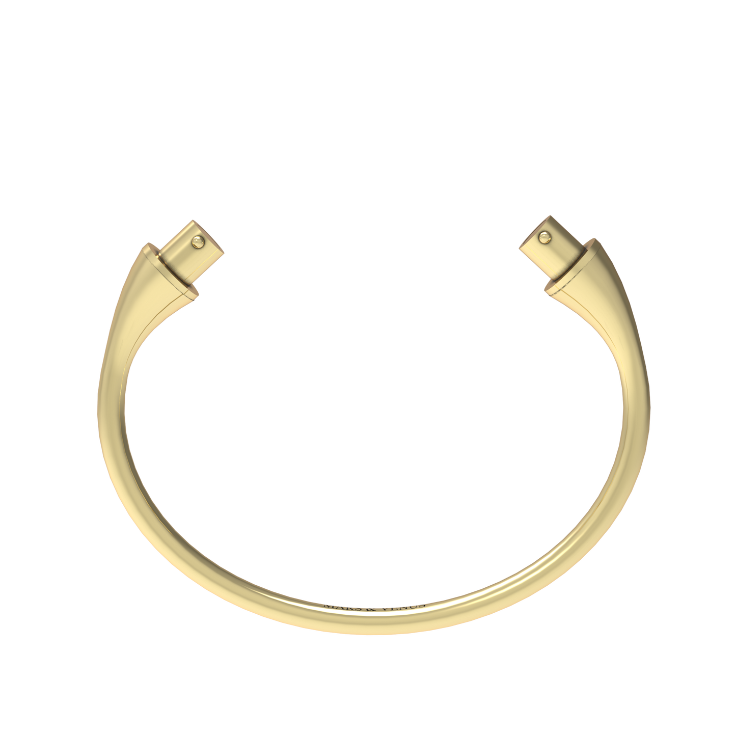 Jonc rond duo diamants blancs