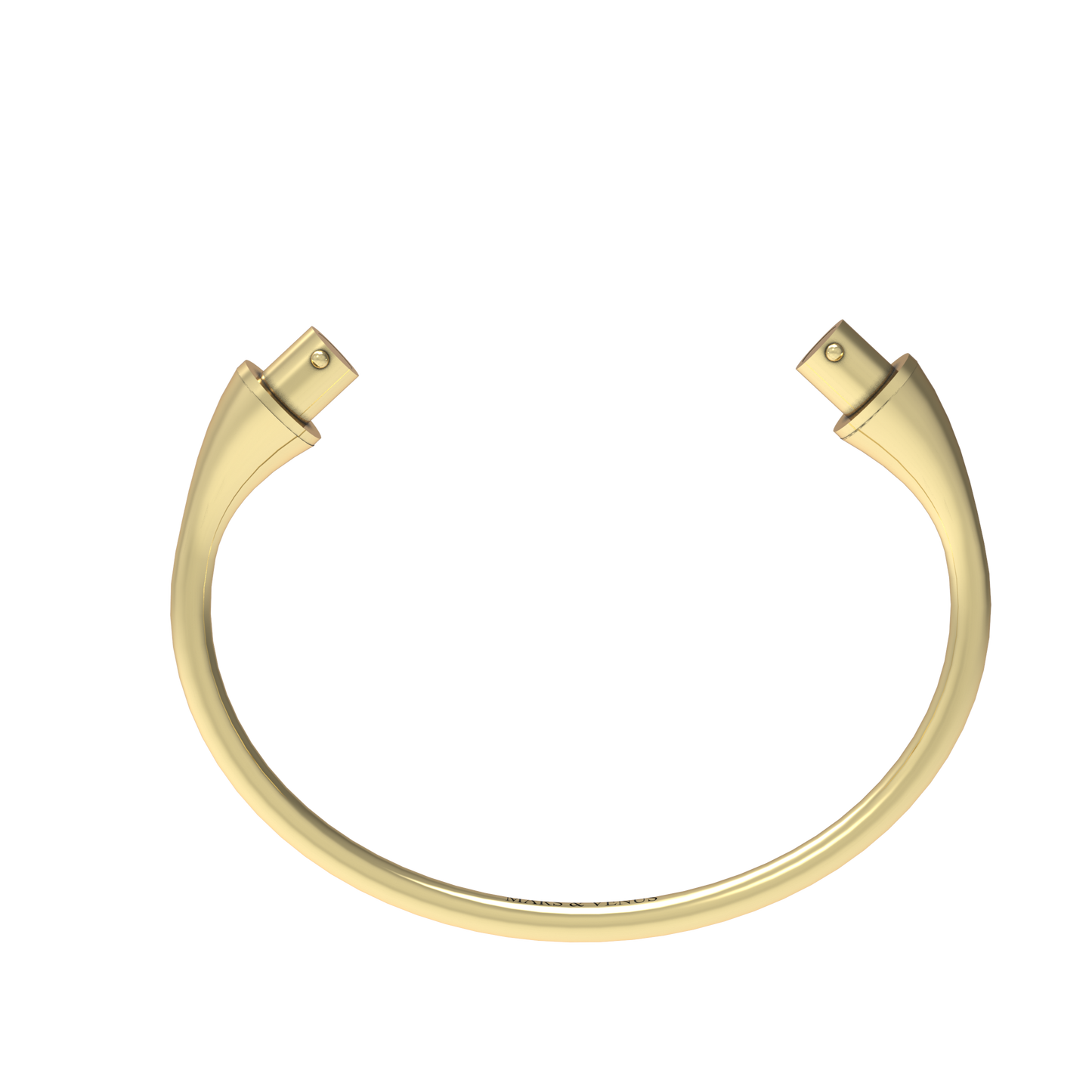 Jonc rond duo diamants noirs