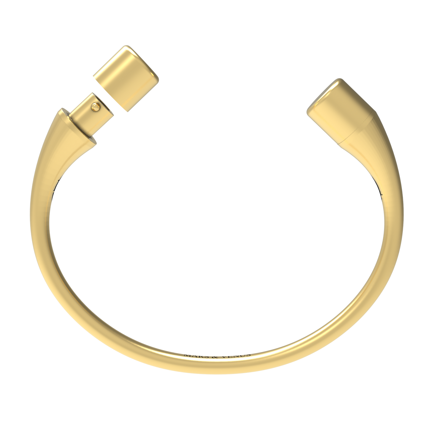 Jonc rond duo diamants blancs