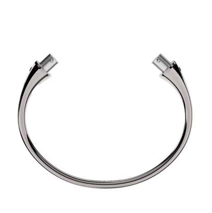Jonc rond duo diamants noirs