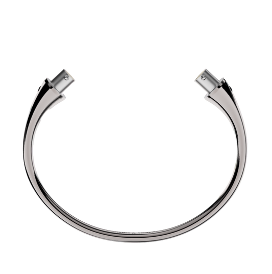 Jonc rond duo diamants noirs