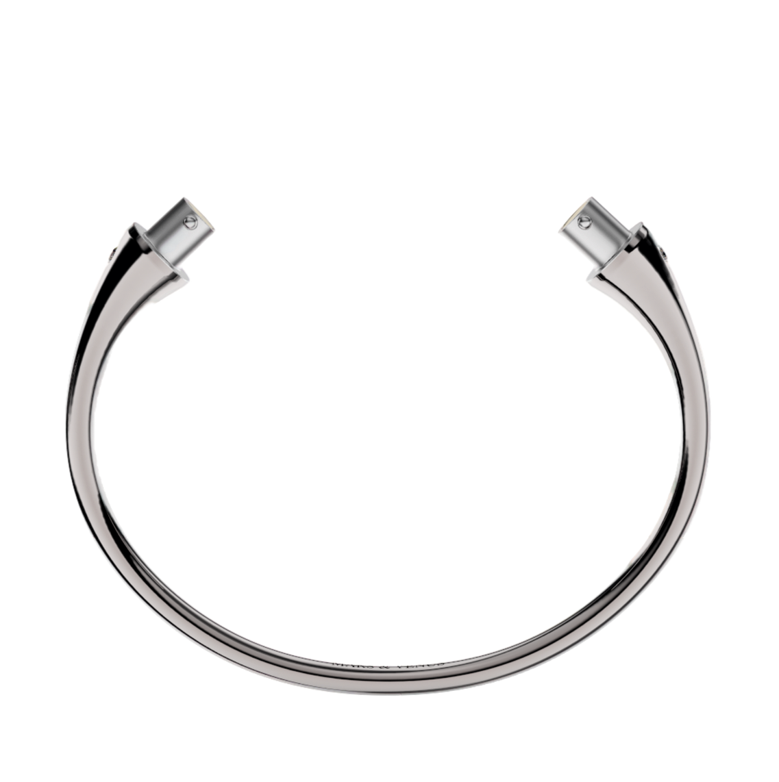 Jonc rond duo diamants blancs