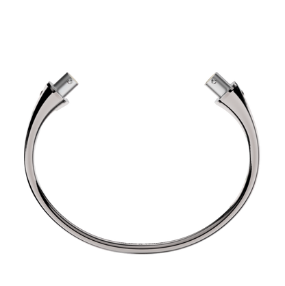 Jonc rond duo diamants blancs