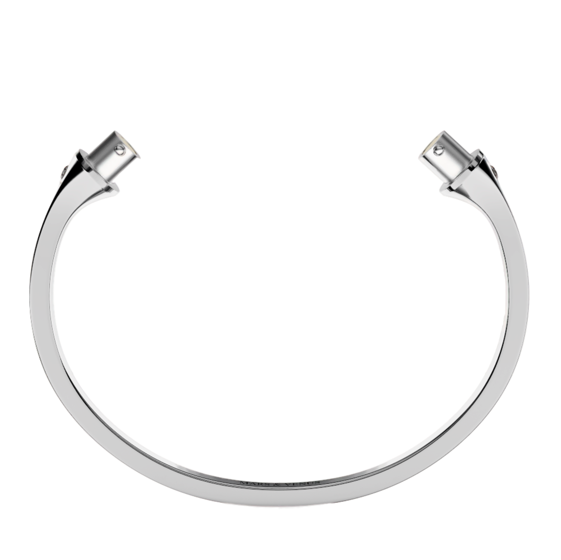 Jonc carré duo diamants blancs