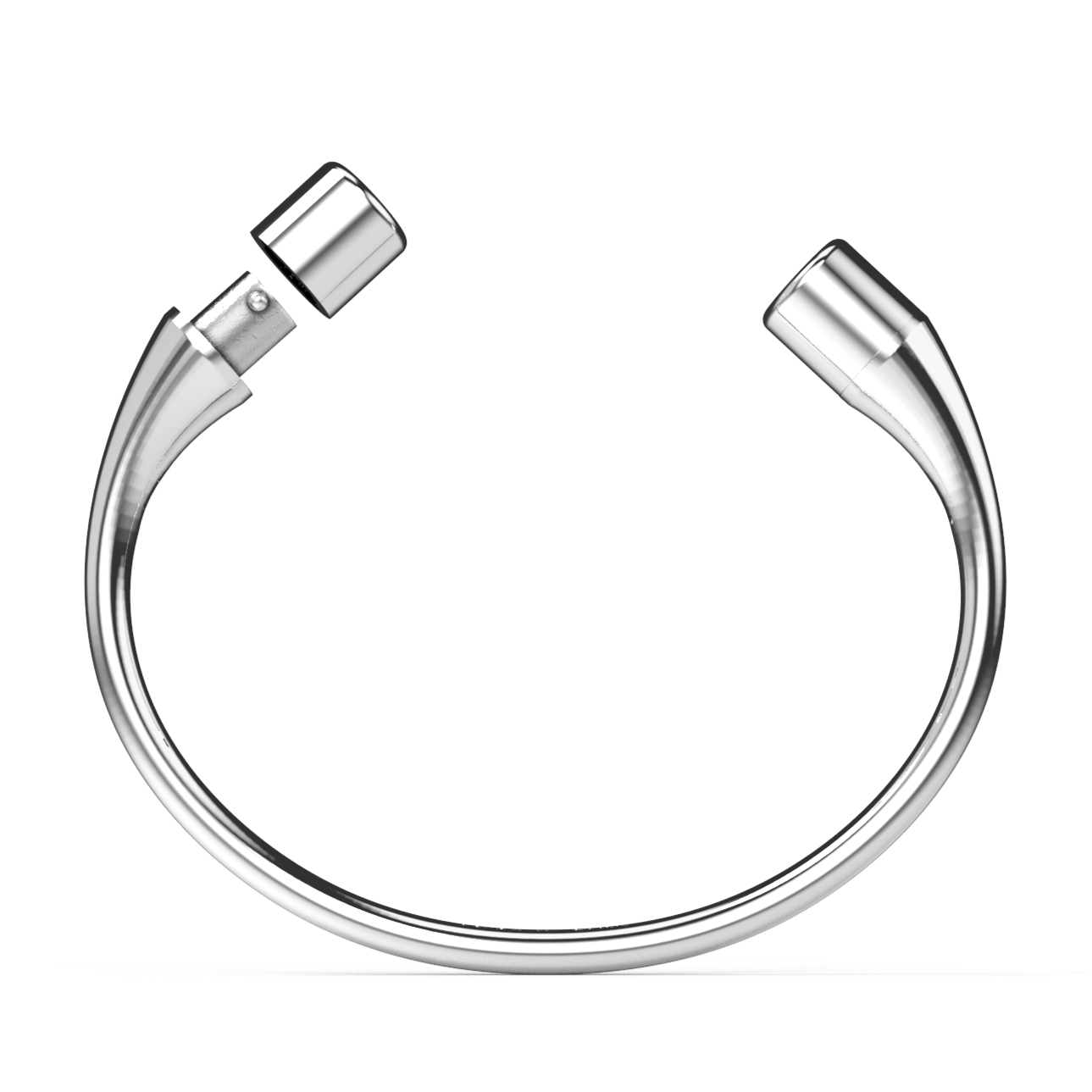 Jonc rond argent massif