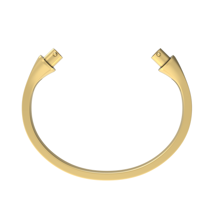 Jonc carré argent massif