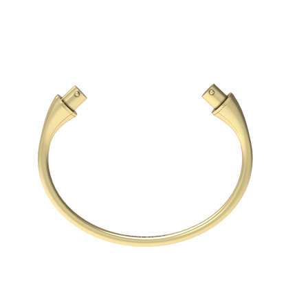 Jonc rond duo diamants blancs