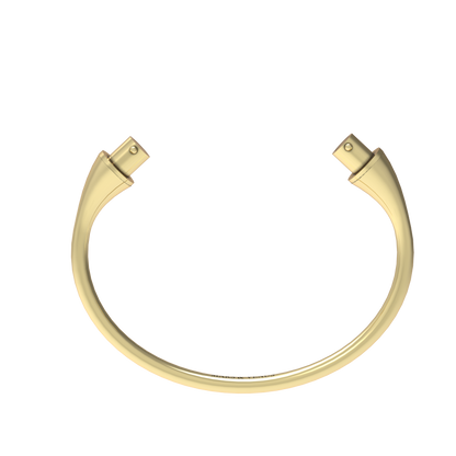 Jonc rond duo diamants noirs